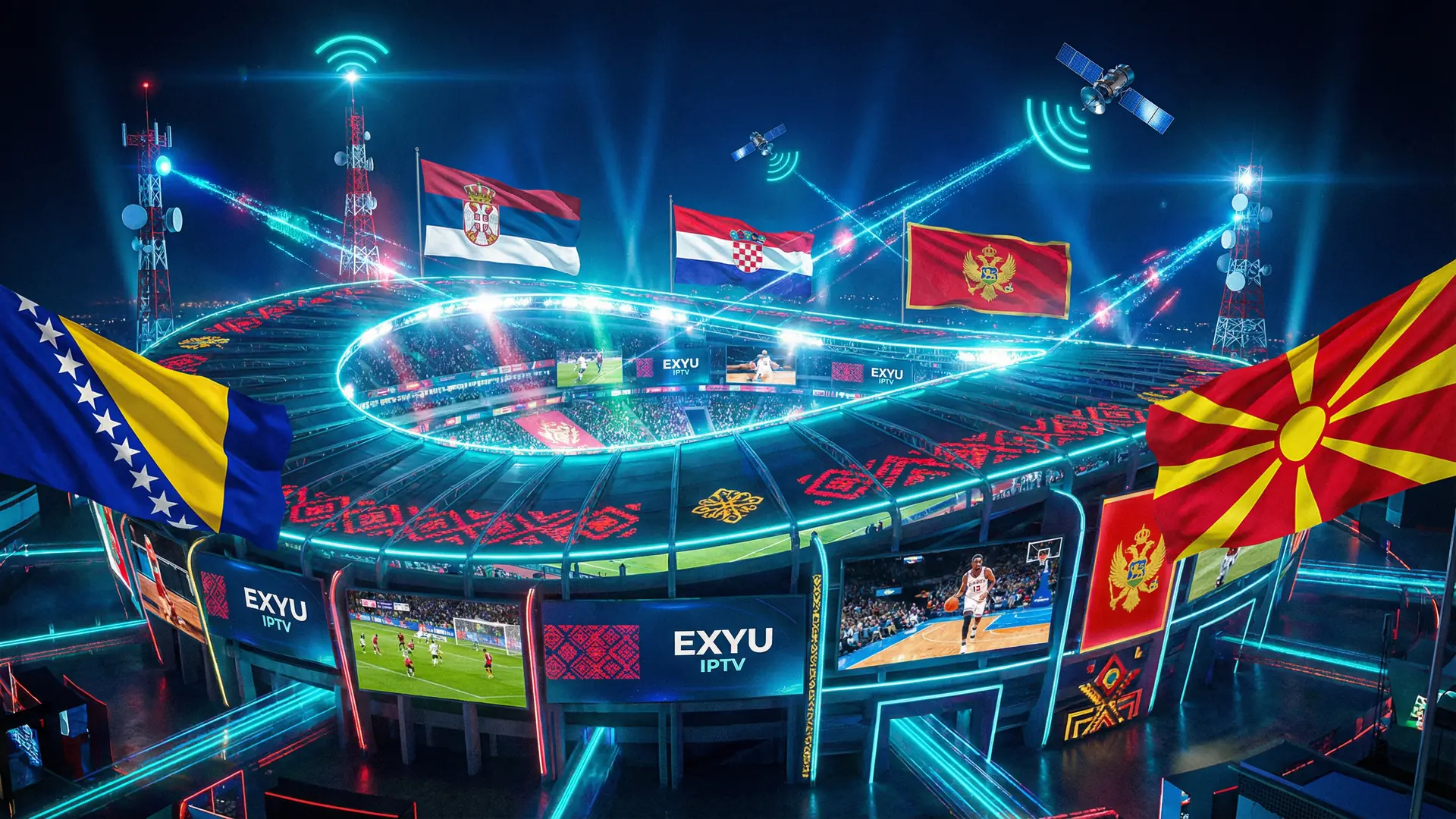 EXYU IPTV paketi na TV ekranu